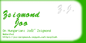 zsigmond joo business card